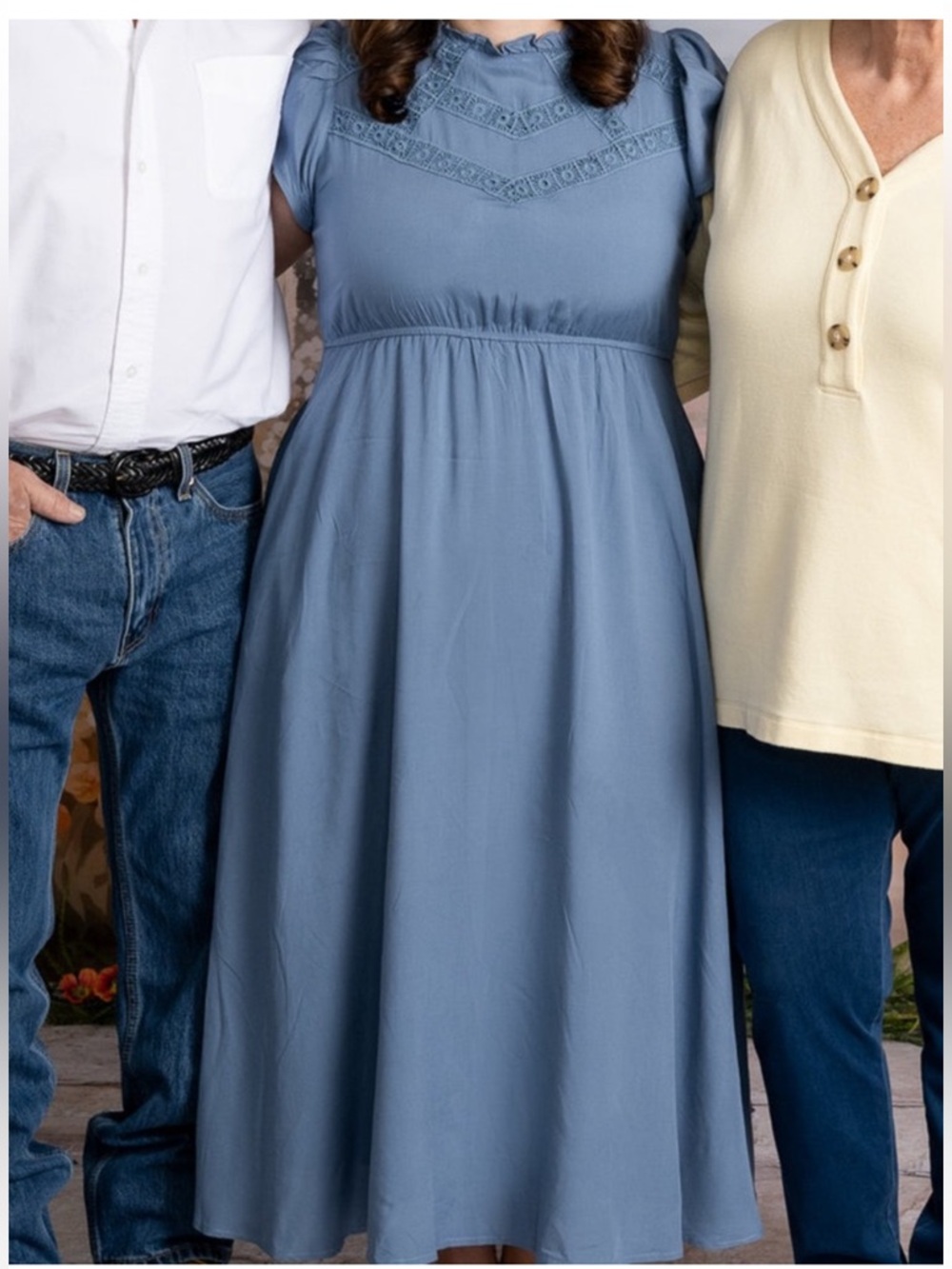 Baltic Born Blue Prestyn Midi Dress Womens Size Medium New NWT Spring Prairie